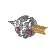 197718-FA11KD Брошь в каталоге Приволжский Ювелир