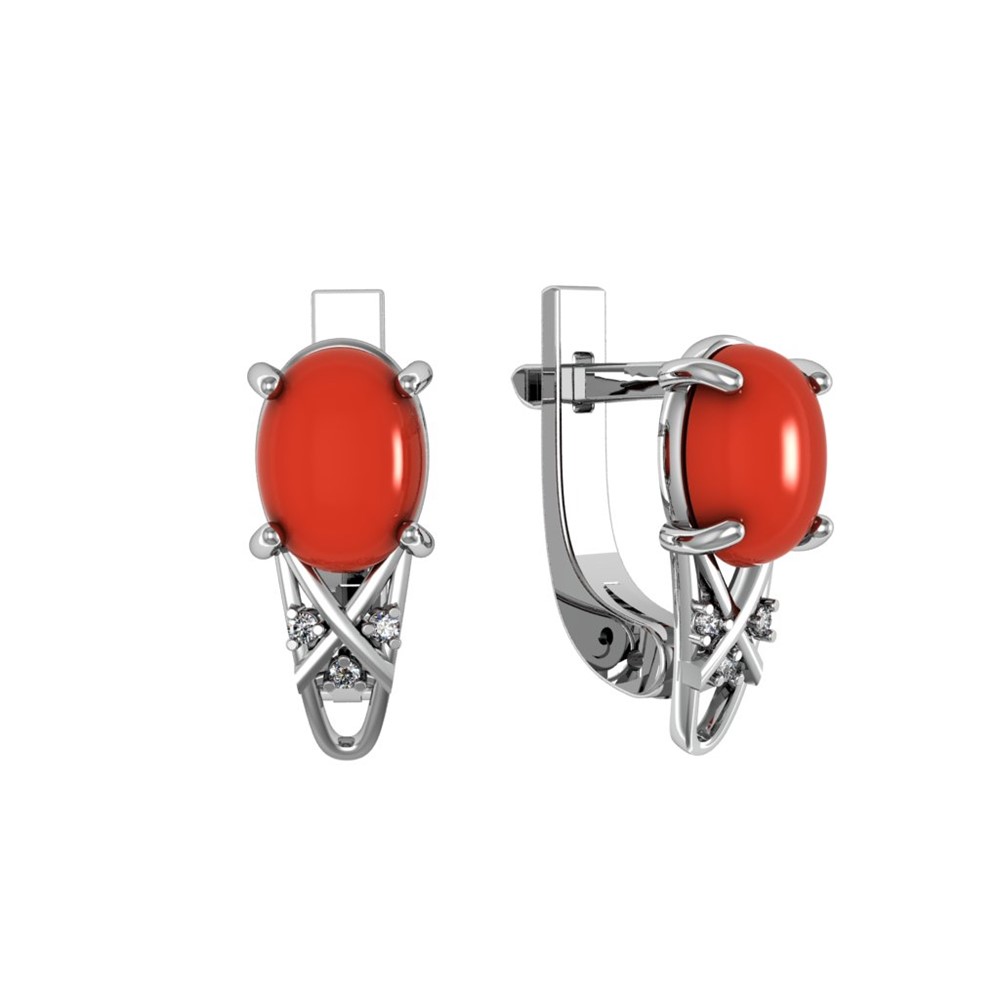 Серьги из Серебра 925 Приволжский ювелир арт. 311138-FA11KR42, Родирование.